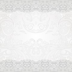 Silver and White Batik Swirl Floral Yogyakarta