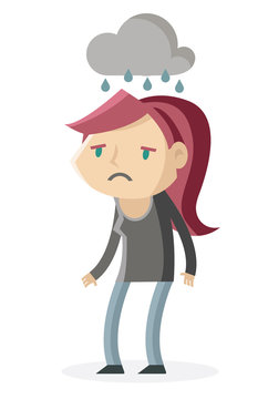 mujer triste deprimida