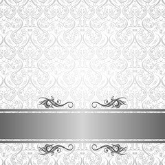 Silver Batik Wallpaper Pattern