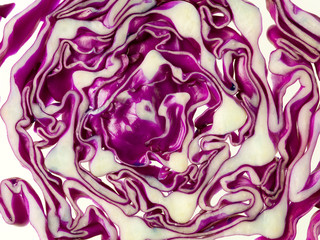 slice of red cabbage
