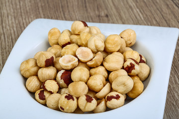 Hazelnuts in the bowl