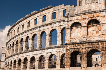 Fototapeta premium Pula is the largest city in Istria (arena)
