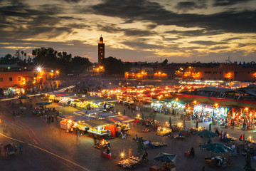 Jamaa el Fna (also Jemaa el-Fnaa, Djema el-Fna or Djemaa el-Fnaa