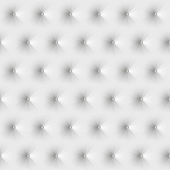 Seamless texture upholstery white leather. 3D effect. 