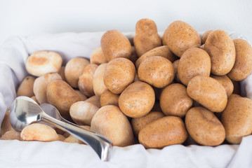 rolls of bread in a basket 