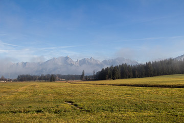 Obraz premium Wiese im Herbst, Steinernes Meer