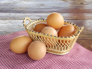 Eggs in basket