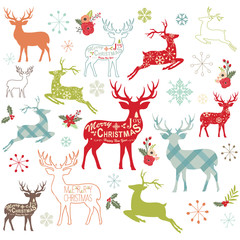 Christmas Reindeer Design Elements