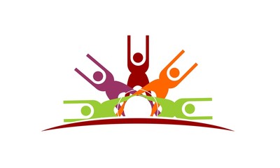 human symbol and civil society groups colorful spirit of optimism, or the stamps were a party to celebrate the victory