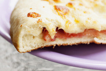 Focaccia over plate