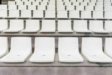 rows of seats on the tribune
