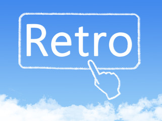 retro message cloud shape