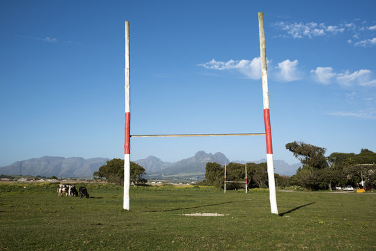 Village rugby pitch at Macassar in the Western Cape South Africa