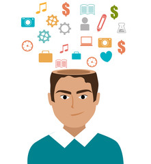 Big ideas graphic design with icons