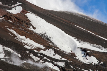 The summit craters of the Etna volcano