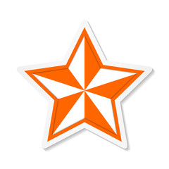 Star – Orange sticker icon