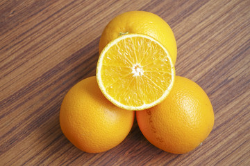 Orange fruits on table