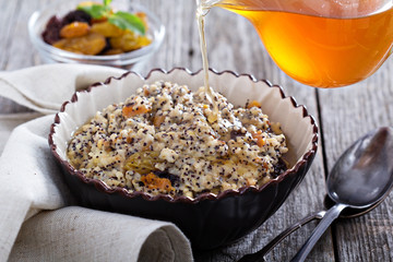 Russian traditional dish Kutia made from wheat