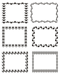 Vector original decorative flower frame set for design
