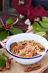 Homemade gingerbread granola