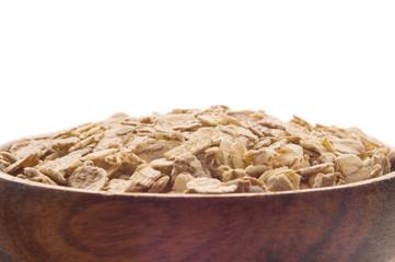 Oatmeal.  Bowl full of oats 