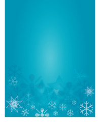 Winter Snowflake Background Border