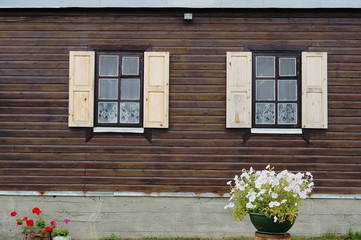 Rustic style windows