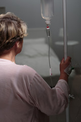 Photo of woman with drip