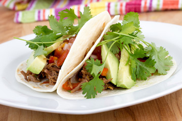 pulled pork soft taco