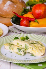 omelet with cheese and broccoli