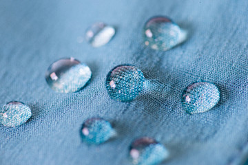 Waterproof textile repelling water