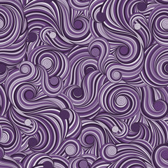 Seamless asian ethnic floral retro doodle background pattern in