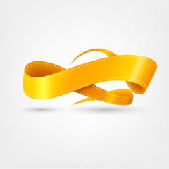 Gold ribbon company symbol