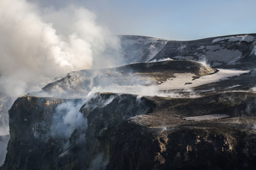 The summit craters of the Etna volcano