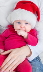 Portrait of Christmas baby