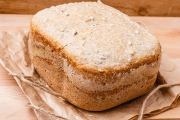loaf of bread on backing paper