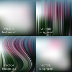 Abstract colorful blurred smooth vector backgrounds set