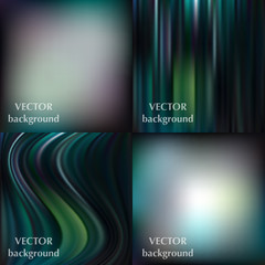 Naklejka premium Abstract colorful blurred smooth vector backgrounds set