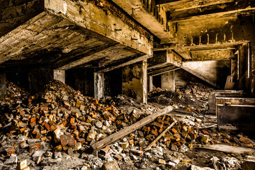 destroyed factory