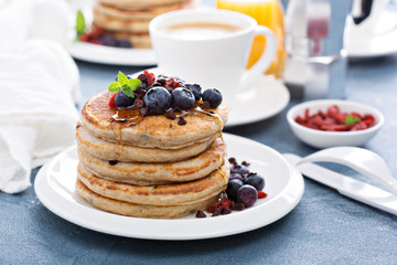 Fluffy chocolate chip pancakes 