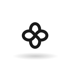 Black Buddhist pattern line icon set