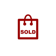 Shop sold color line icon