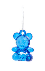 Christmas tree toys on white background