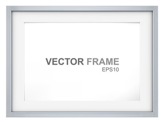 Frame. Vector Picture Frame made of steel. Copy Space. 