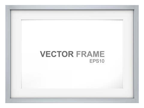 Frame. Vector Picture Frame made of steel. Copy Space. 