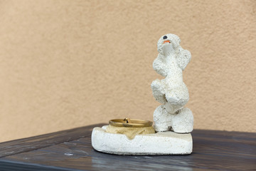 the candlestick is made of pumice