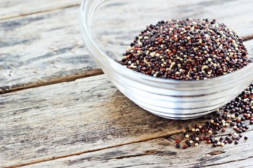 Quinoa . Concept of healthy eating.Selective focus 