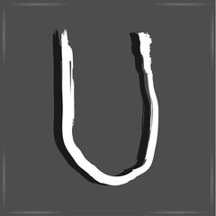 Шрифт. Буквы и знаки в рваном стиле. Алфавит.