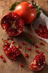 pomegranate fruit healthy food fresh organic