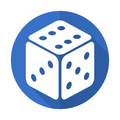 game blue flat desgn icon with shadow on white background